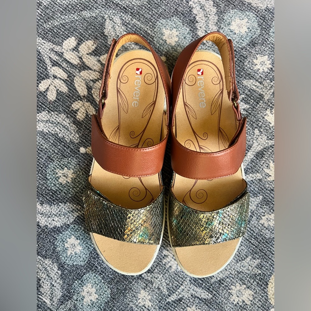 Revere Cognac/Peacock Python Como Back Strap Leat… - image 6